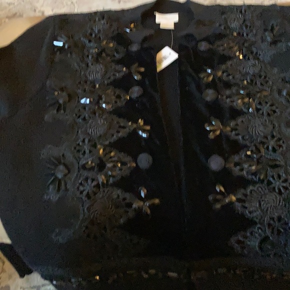 Chico Tonal novelty cardigan sweater black SZ / 1. - Picture 6 of 8